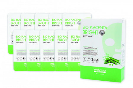Maske aus Stoff Pro You Bio Placenta Bright Sheet Mask, (25 ml х 10 pcs.)